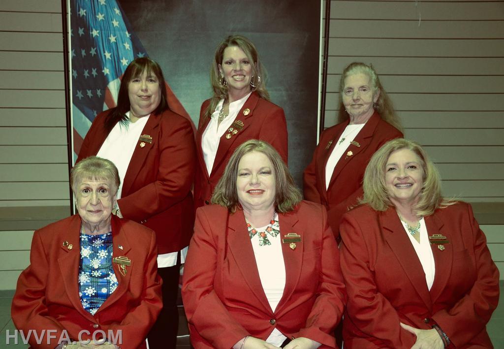 Standing  Left to right - Sheri King - Recording Secretary, Lisa Novella - Three Year Director, Marie Delaware - Treasurer
Sitting left to right _ Josephine Burns - Past President, Alison Englert - President,Gina Marie Pacicca r - 2nd Vice President