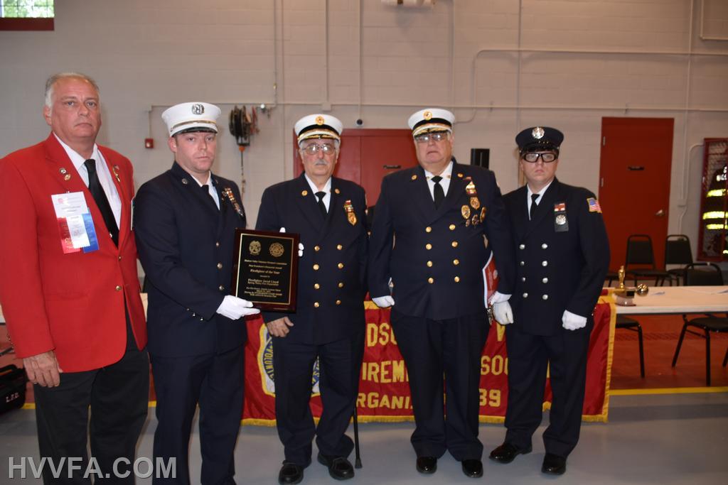 FIREFIGHTER OF THE YEAR –posthumously awarded to JARED LLOYD, Spring Valley Fire Department
President Robert Outhouse Presents Unit Citation to Spring Valley Fire Department
